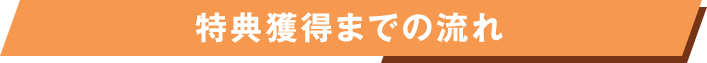 特典獲得までの流れ