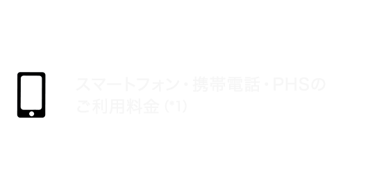 ETCマークのある全国の高速道路、一般有料道路の通行料金 スマートフォン・携帯電話・PHSのご利用料金（*1） インターネットプロバイダーのご利用料金（*2）