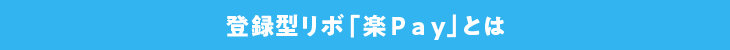 登録型リボ「楽Ｐａｙ」とは
