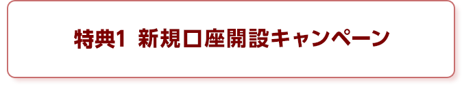 特典1 新規口座開設キャンペーン