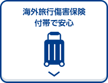 海外旅行傷害保険付帯で安心