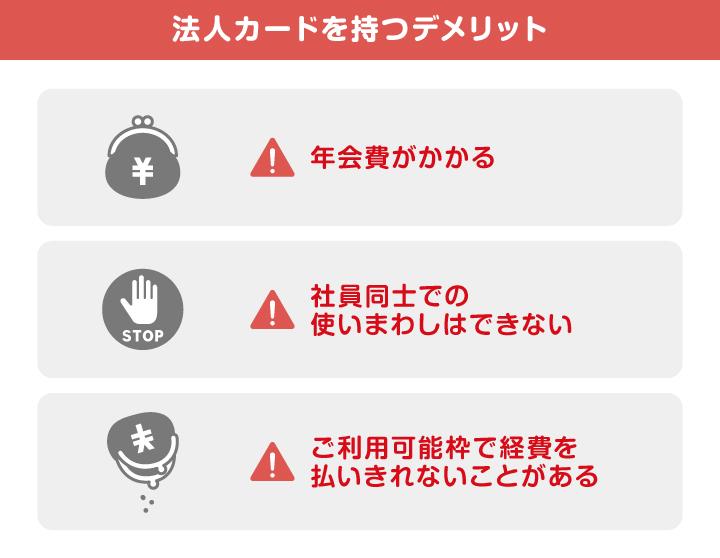 法人カードを持つデメリット