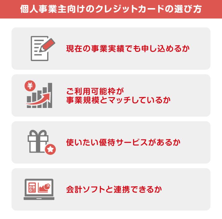 個人事業主向けのクレジットカードの選び方