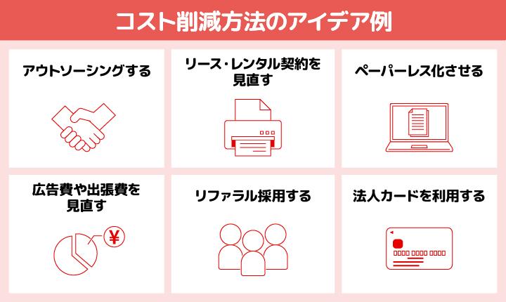 コスト削減方法のアイデア例