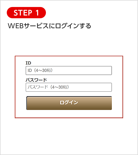 STEP 1 WEBサービスにログインする