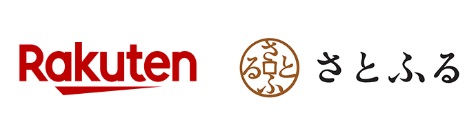 Rakuten ロゴ さとふる ロゴ